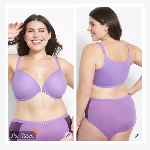 Cacique Lightly Lined Full Coverage Smooth Bra Purple - Picture 1 of 10